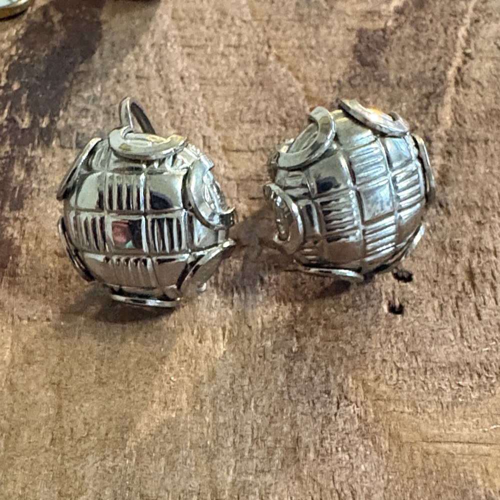 Silver Tone Clip-On Earrings